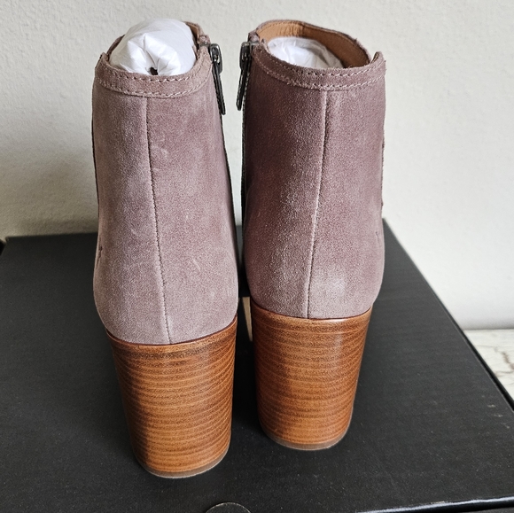 NEW FRYE Danica Peep Bootie 8.5 Dusty Rose - Picture 7 of 9